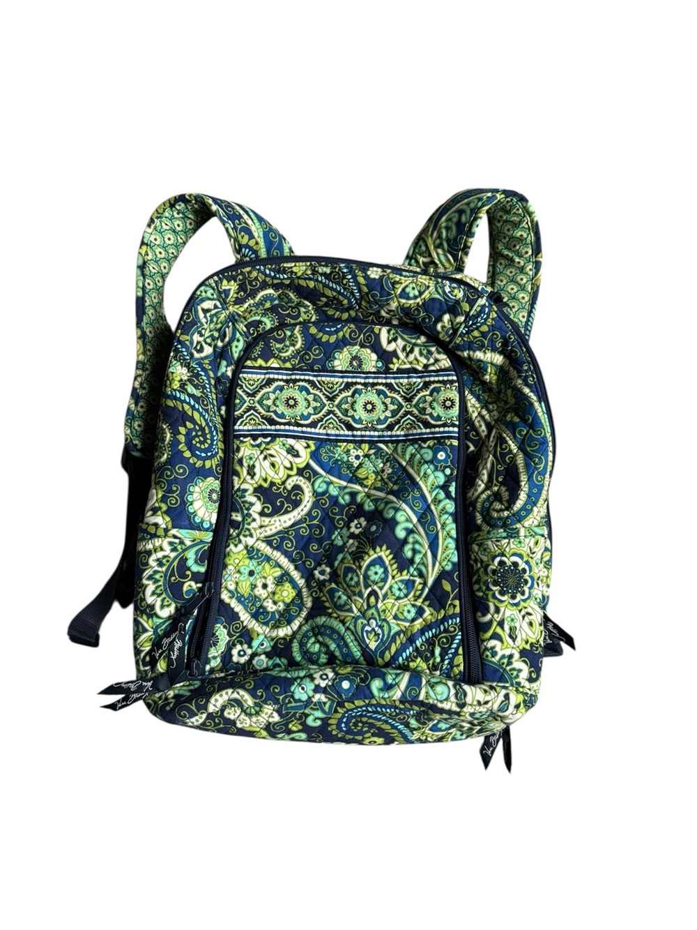 Laptop Backpack Vera Bradley Retired Rhythm & Blues Quilted Organizer Sleeve